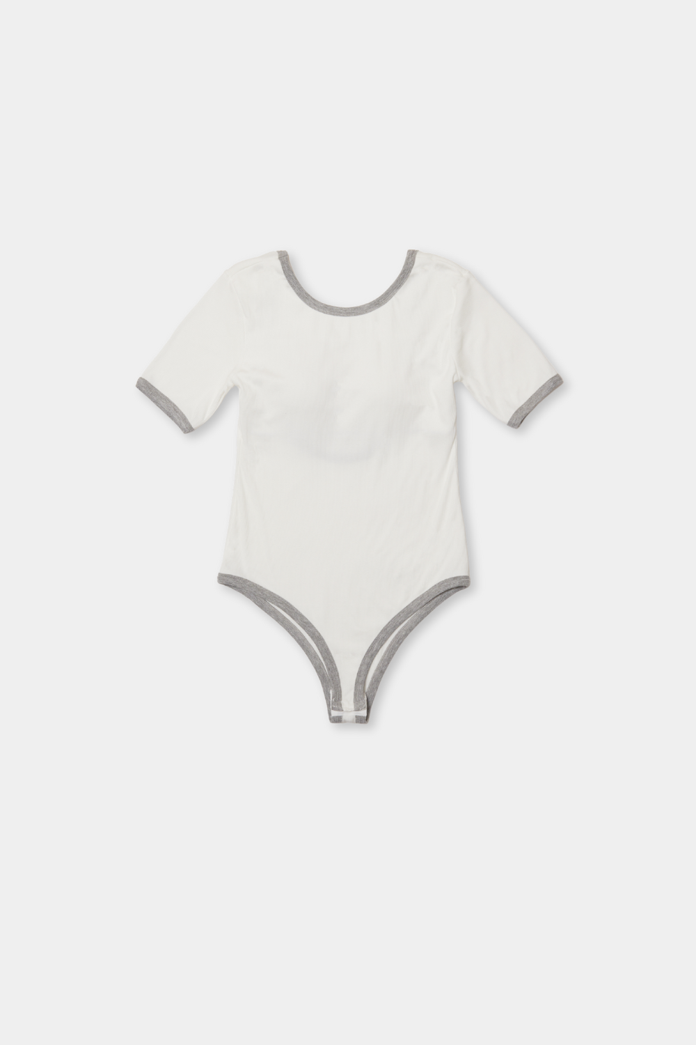 Back open ringer bodysuit tee
