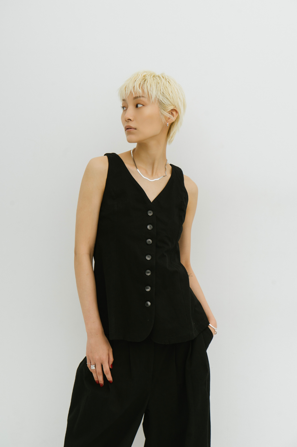 Cotton twill vest
