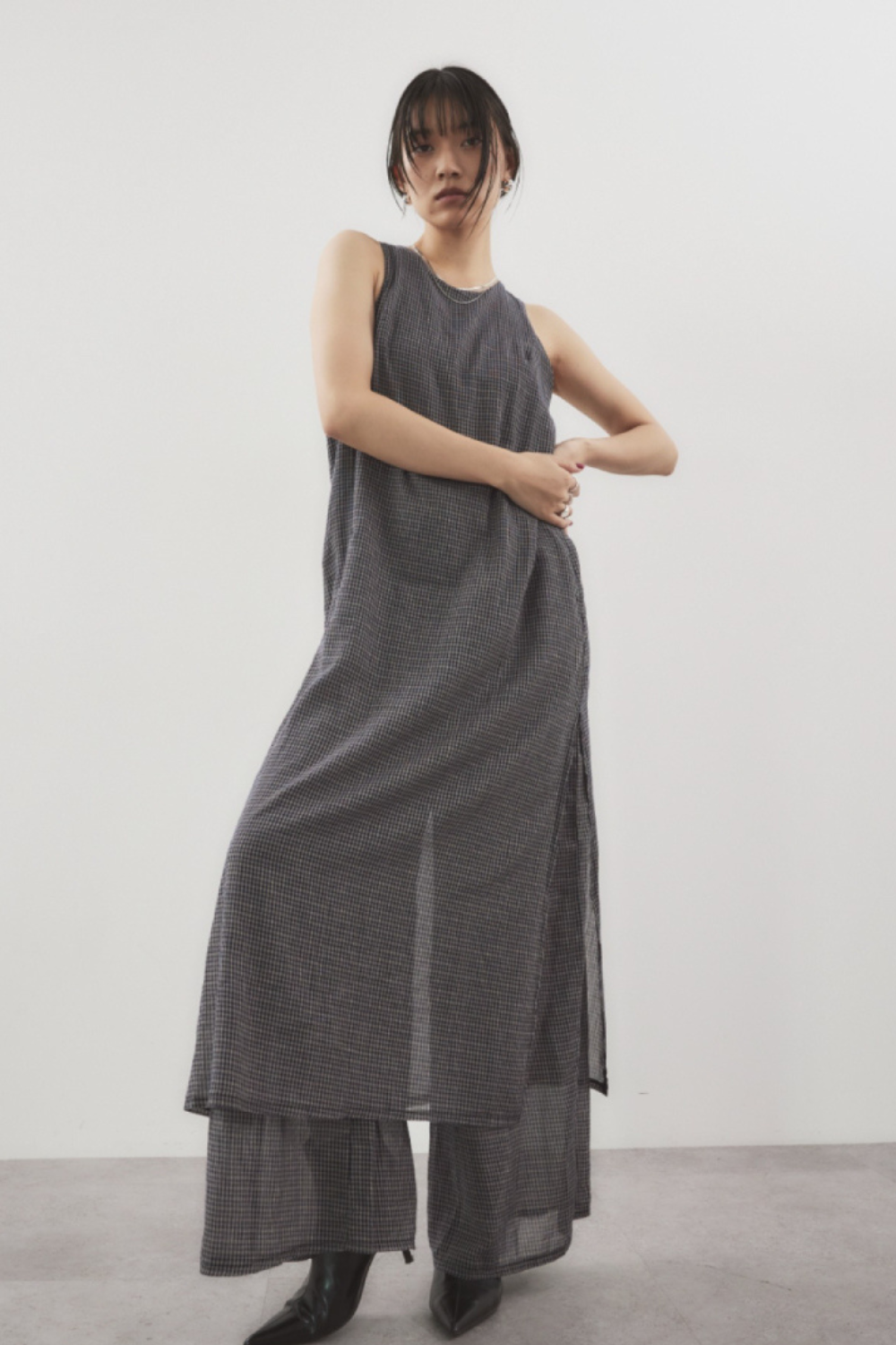 Sheer layered all-in-one