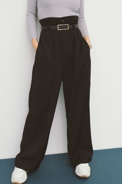 Pintuck high waist pants