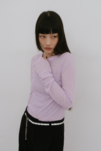 Sheer long sleeve tee