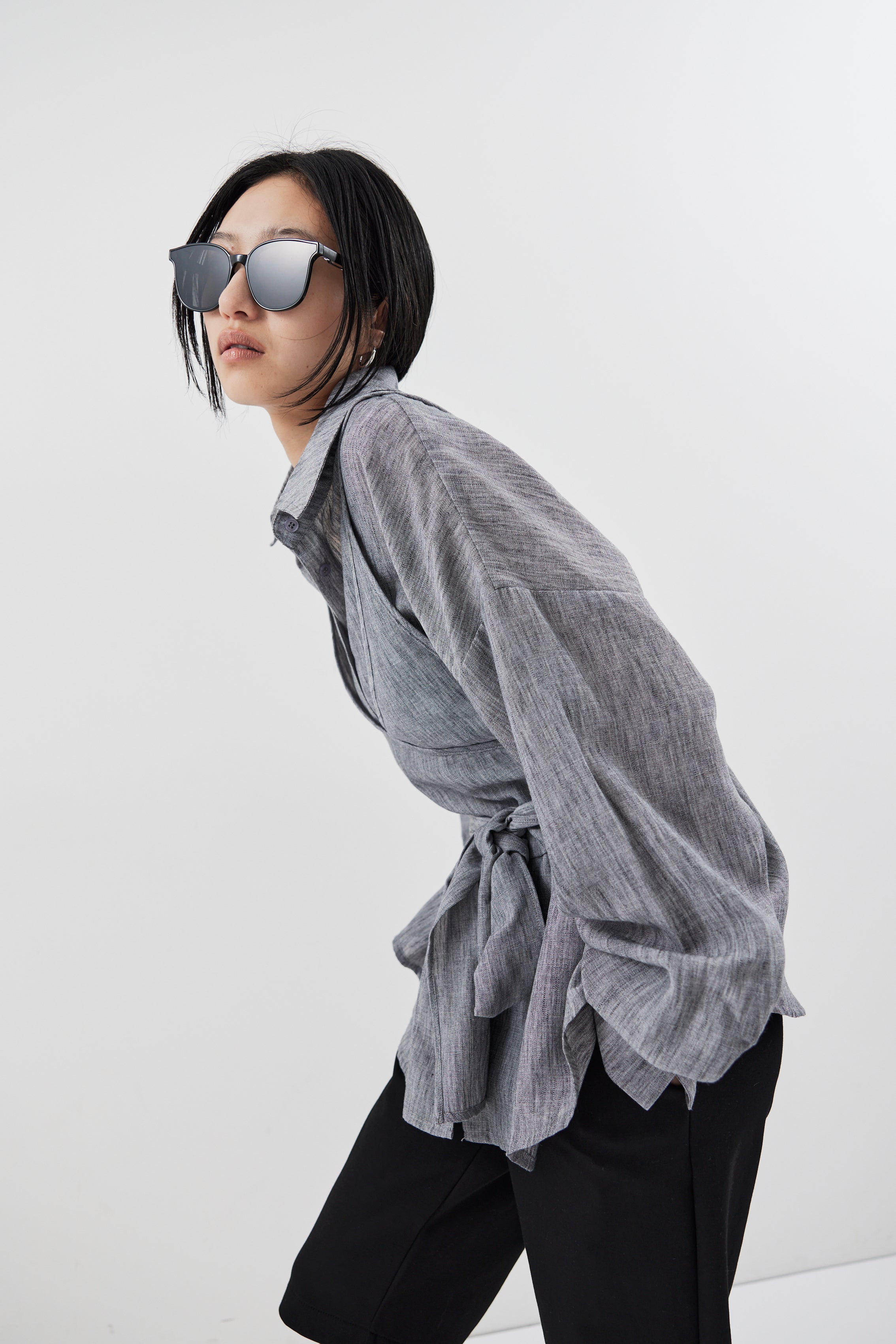 Bustier comb airy shirt