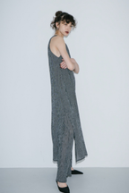 Sheer layered check all-in-one
