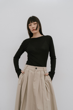 Sheer long sleeve tee