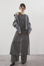 Sheer layered check all-in-one