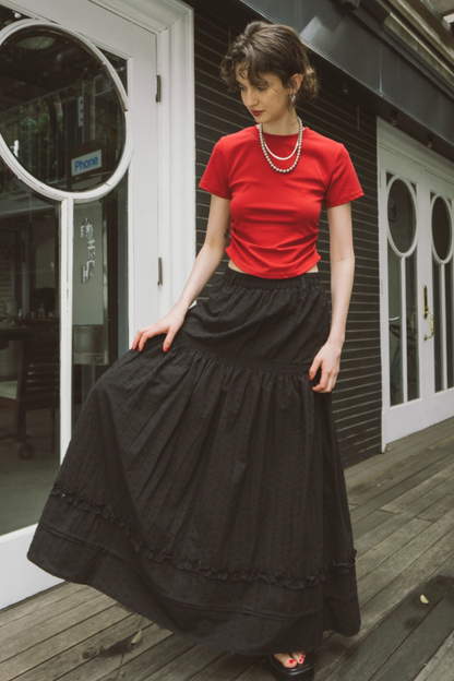 Tiered volume skirt
