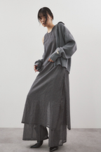 Sheer layered check all-in-one