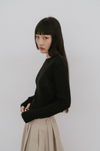 Sheer long sleeve tee