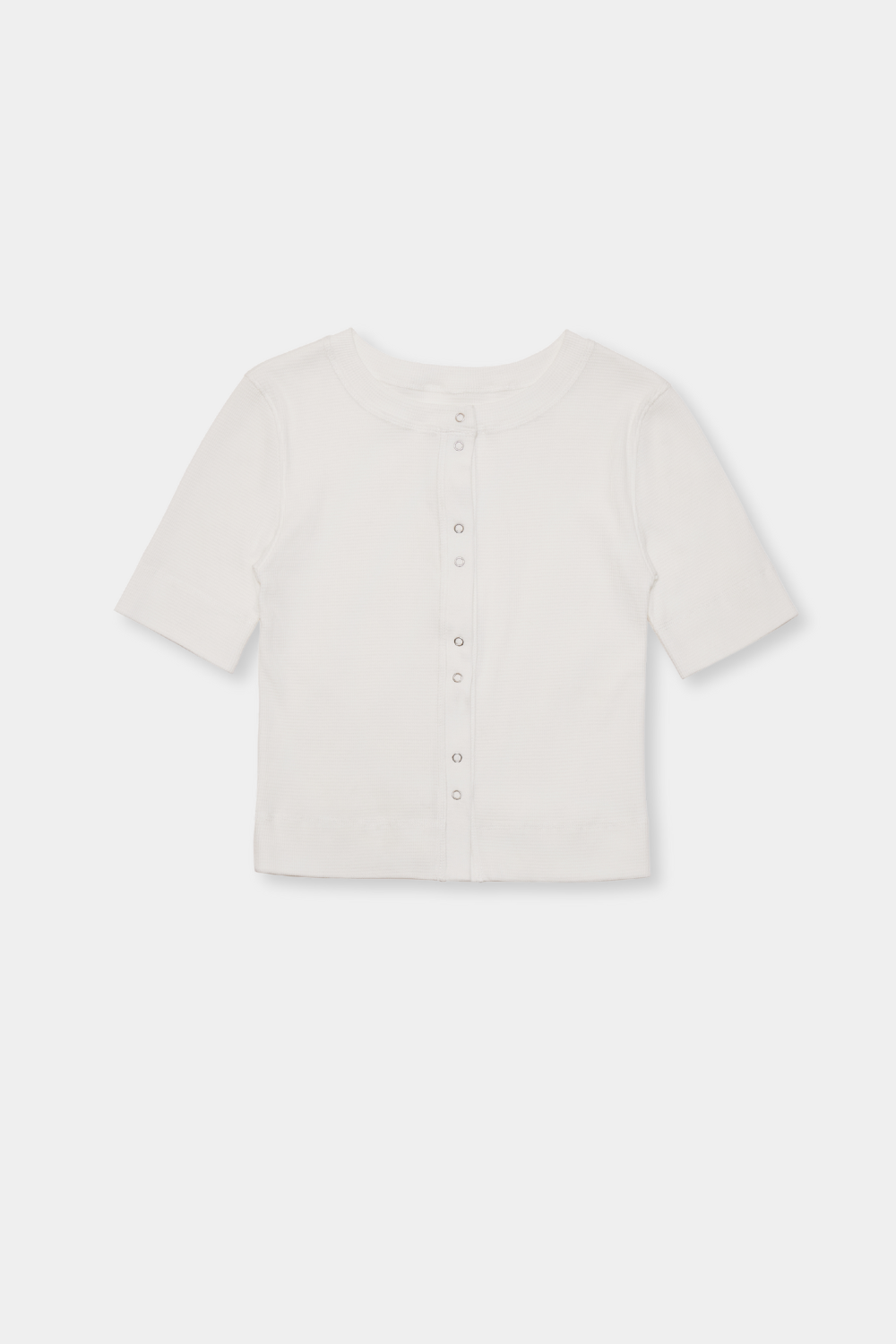 Thermal half sleeve snap cardigan