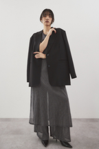 Sheer layered check all-in-one