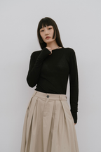 Sheer long sleeve tee