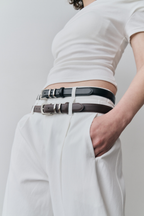 Faux leather belt