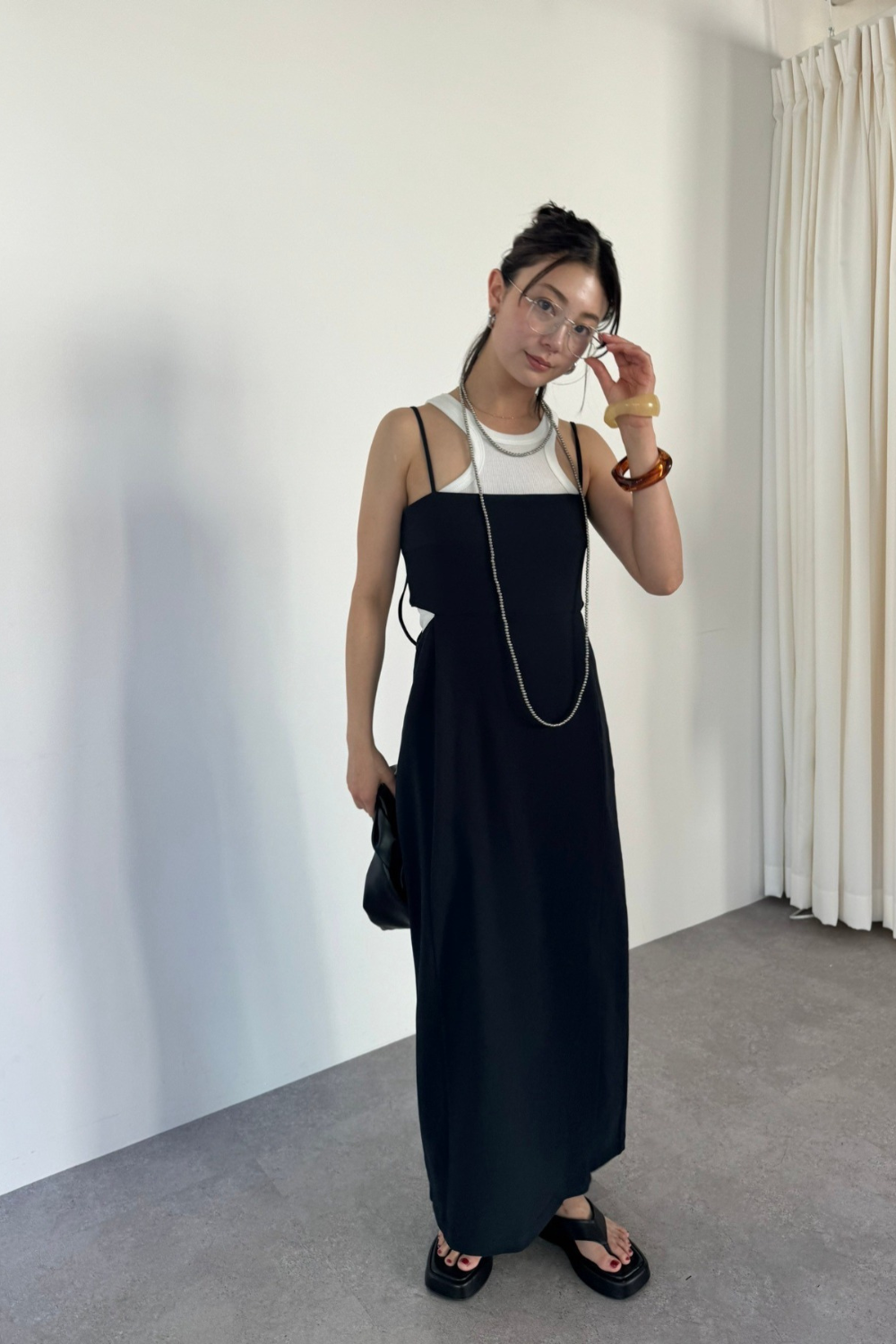 Side slit cami dress