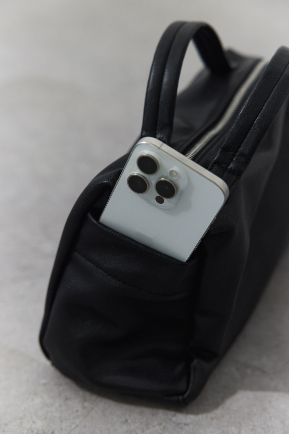 Soft leather square bag