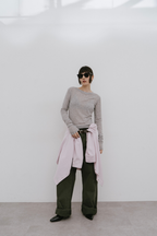 Sheer long sleeve tee