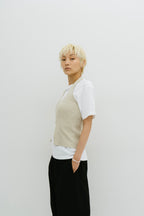 Halter neck knit vest