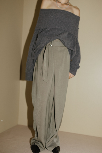 Wrap tuck pants