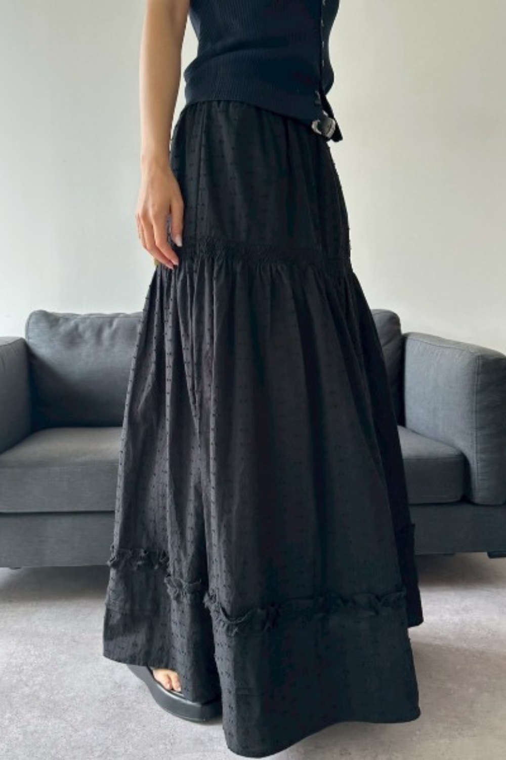 Tiered volume skirt