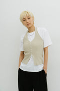 Halter neck knit vest