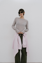 Sheer long sleeve tee