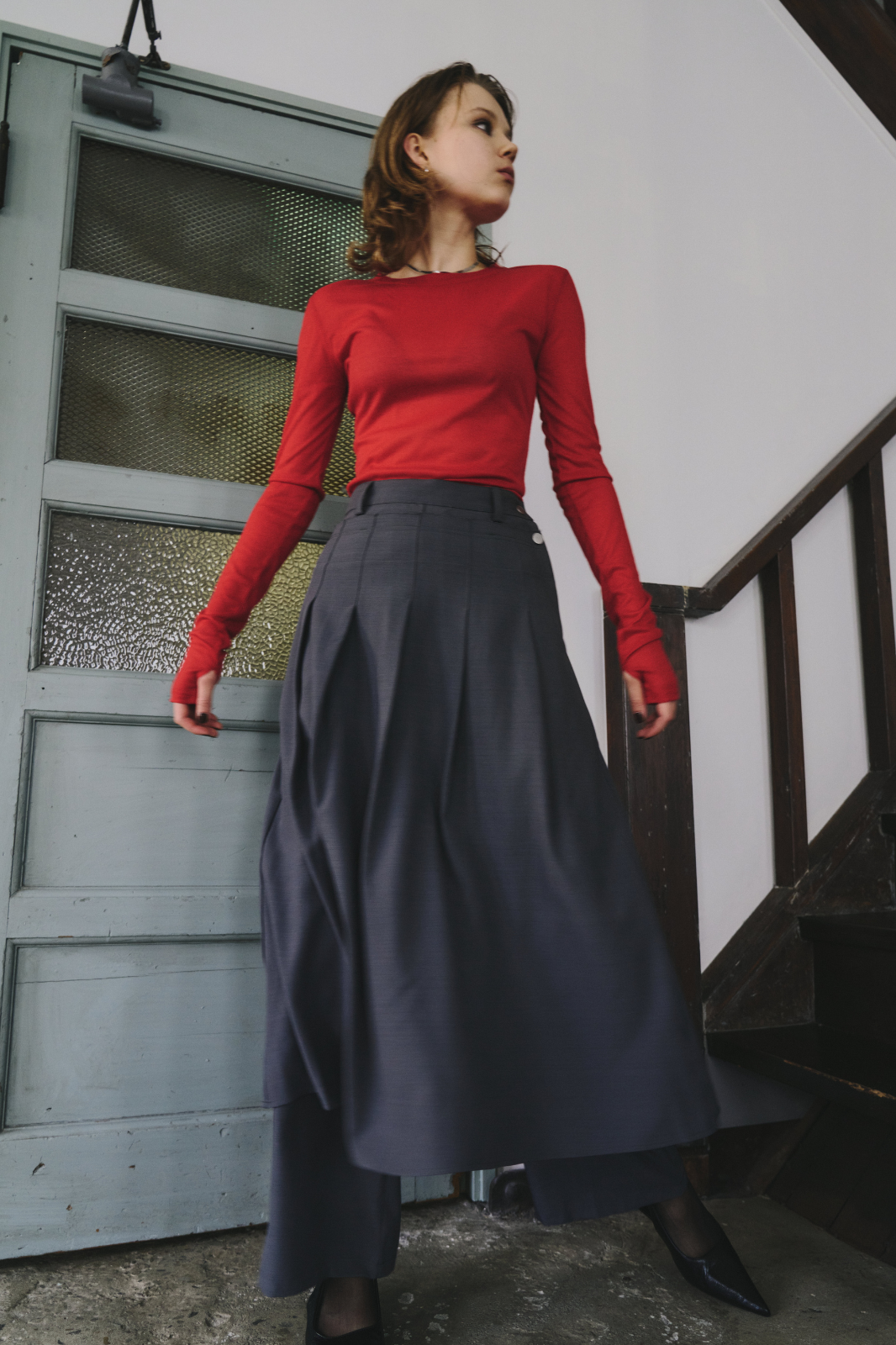 Sheer long sleeve tee