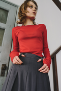 Sheer long sleeve tee