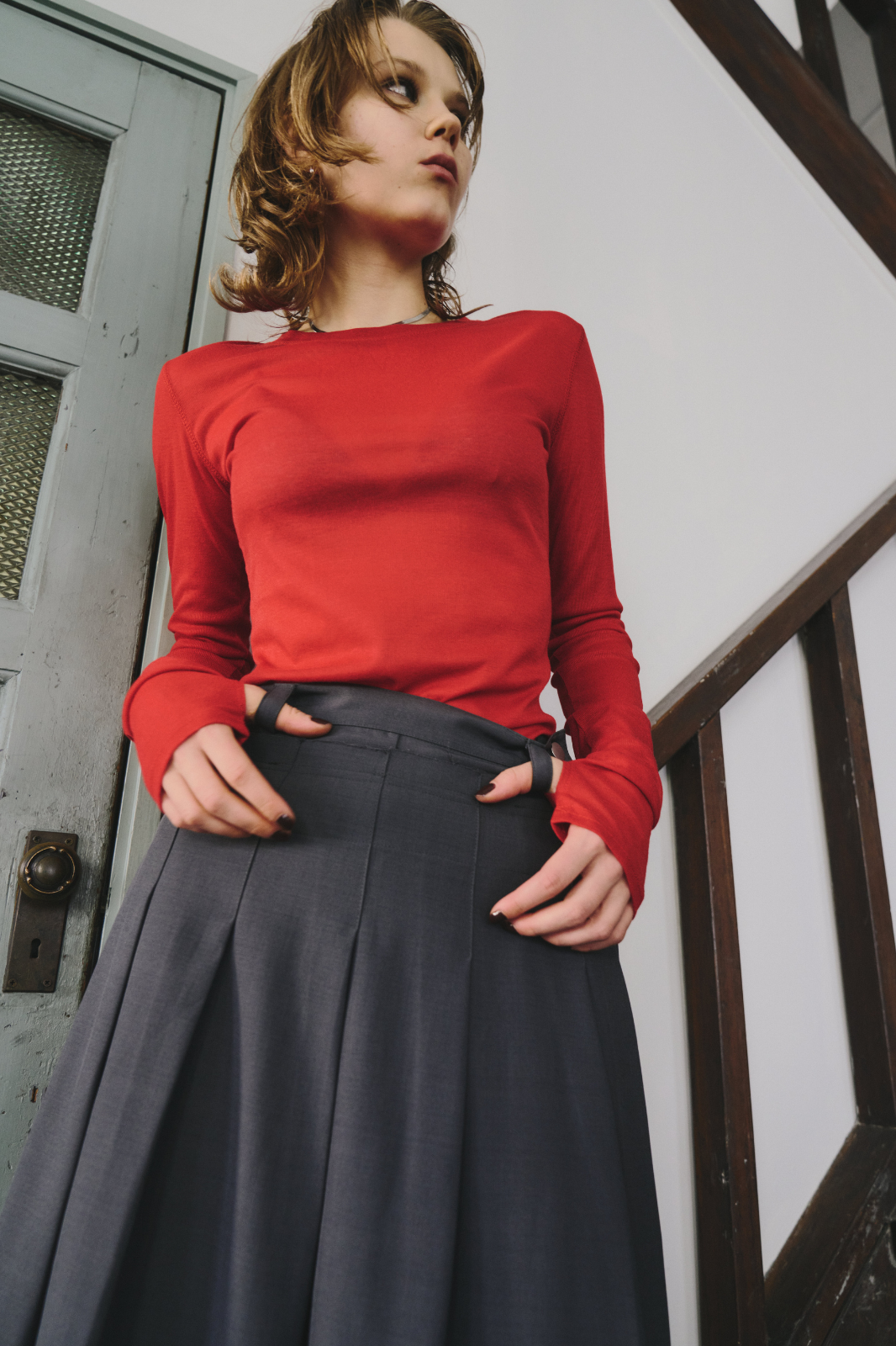 Sheer long sleeve tee
