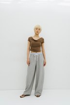 Draped off-shoulder TEE