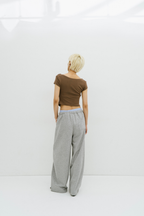 Draped off-shoulder TEE
