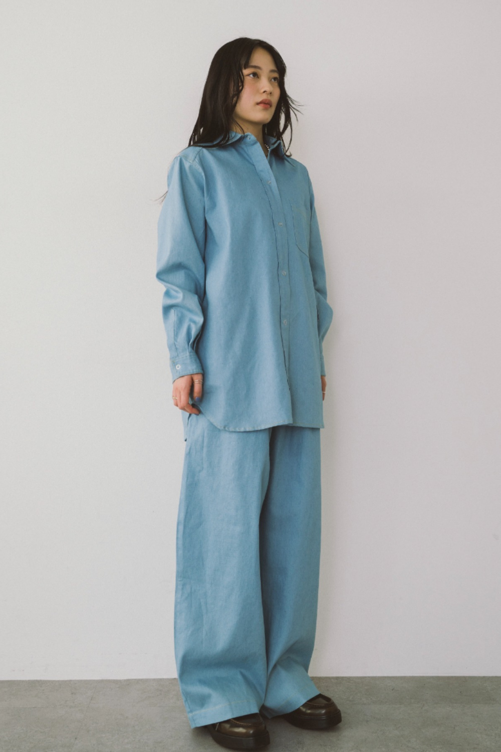 Dungaree oversized shirt