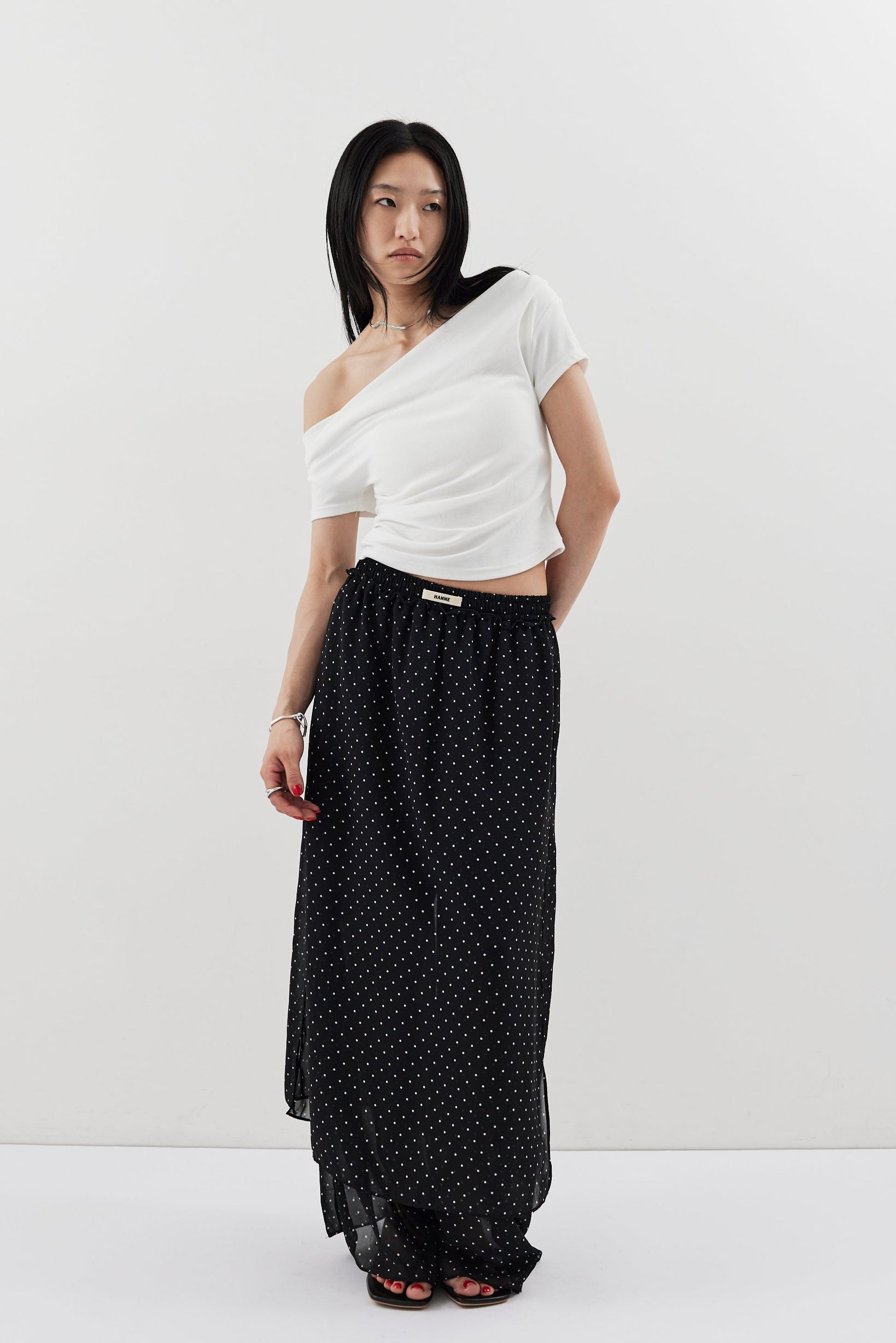Sheer dot layered pants – HANNE ONLINE SHOP