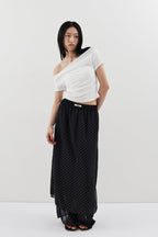 Sheer dot layered pants
