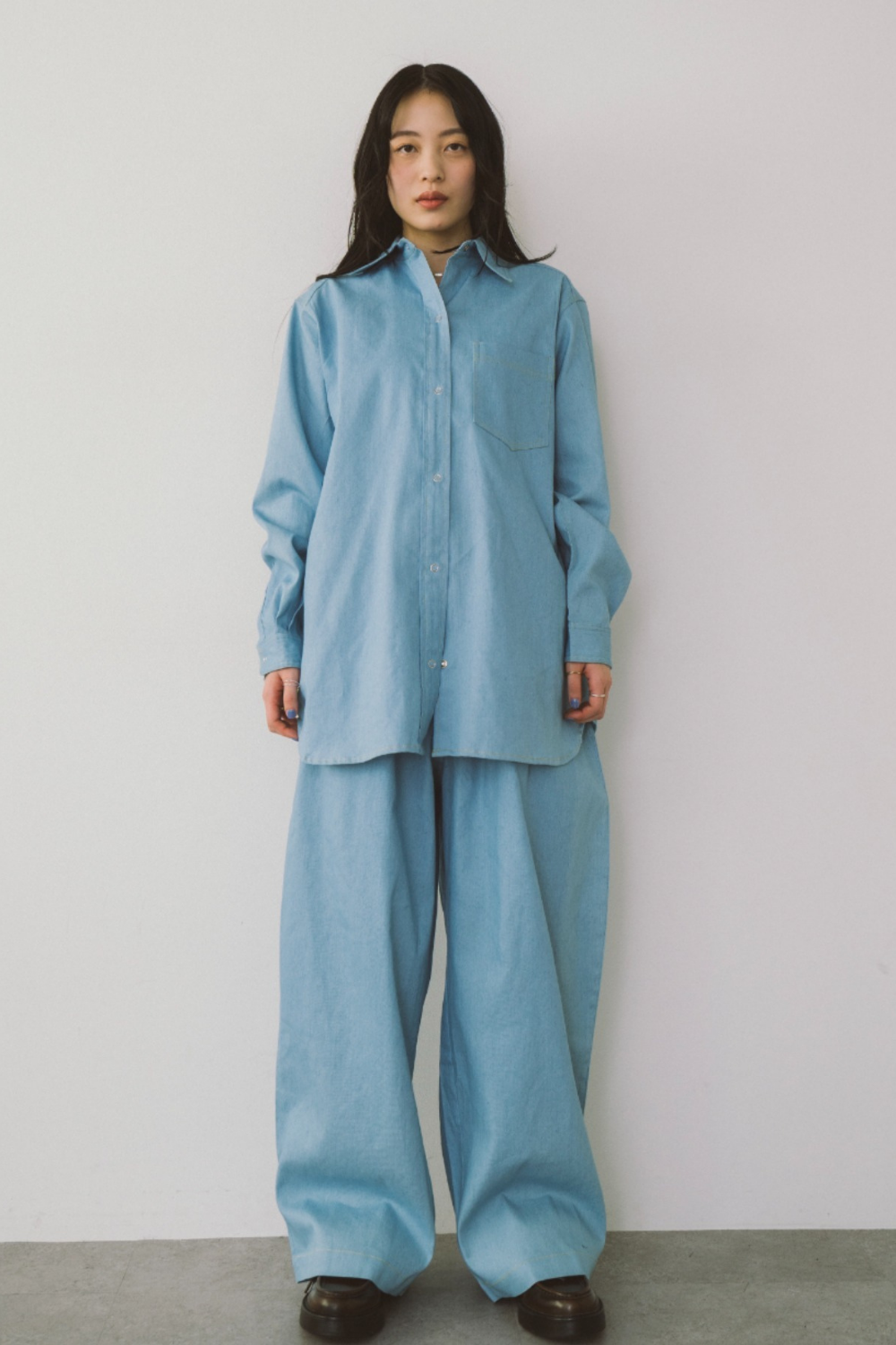 Dungaree oversized shirt