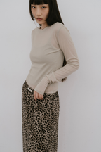 Sheer long sleeve tee