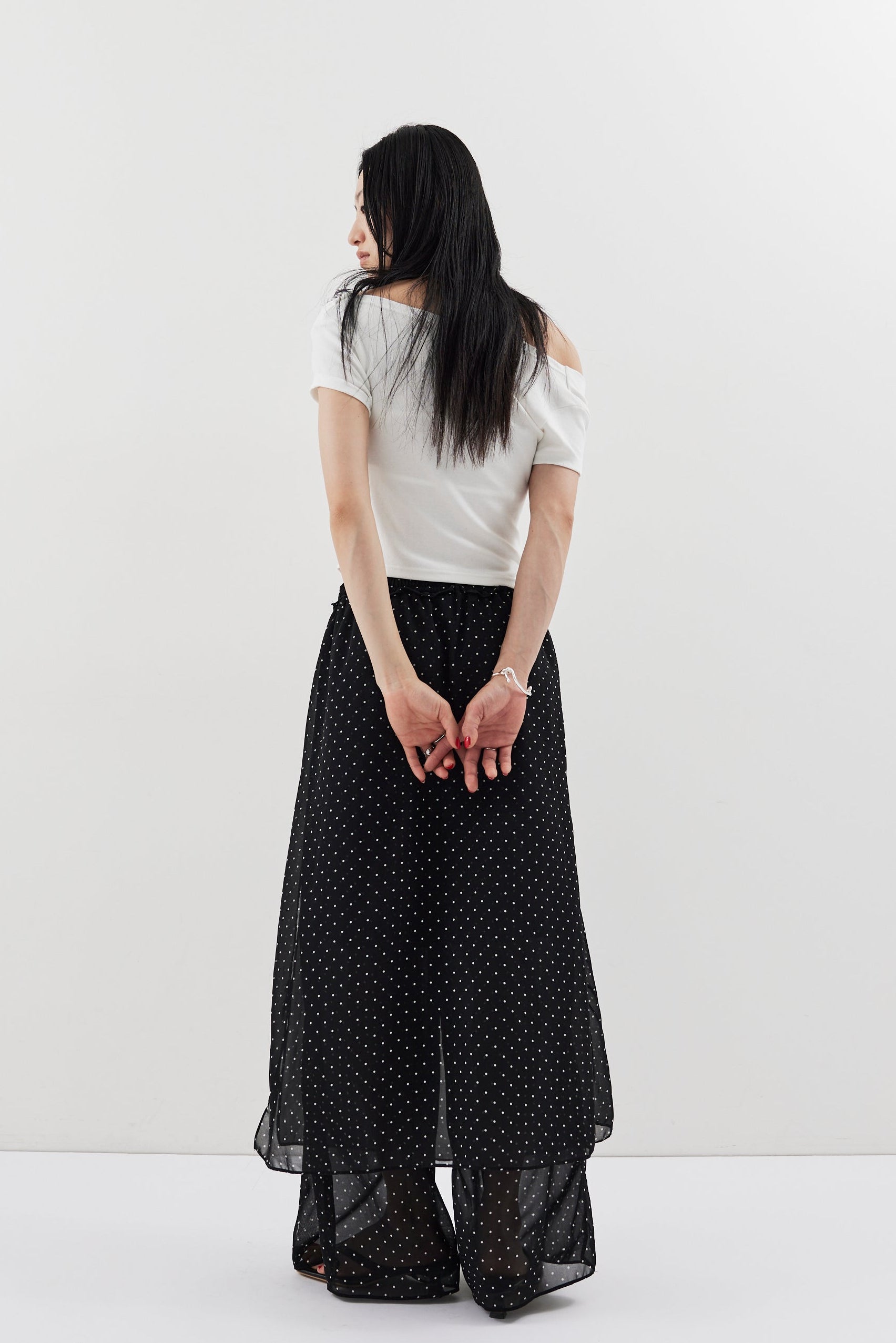 ansdotsloevner レイヤードパンツ Sheer dot layered pants – HANNE ONLINE SHOP