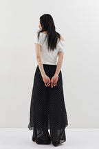 Sheer dot layered pants