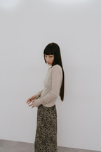 Sheer long sleeve tee