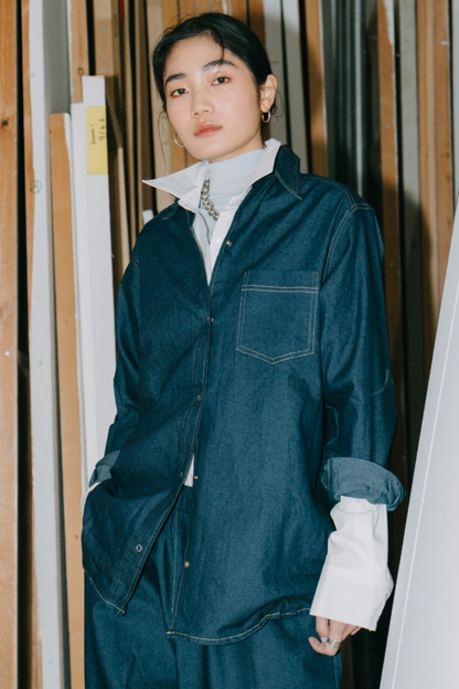 Dungaree oversized shirt