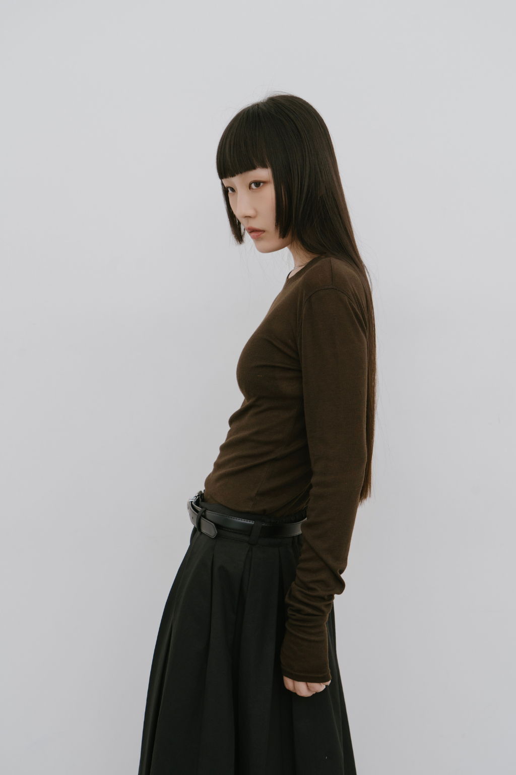 Sheer long sleeve tee