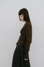 Sheer long sleeve tee