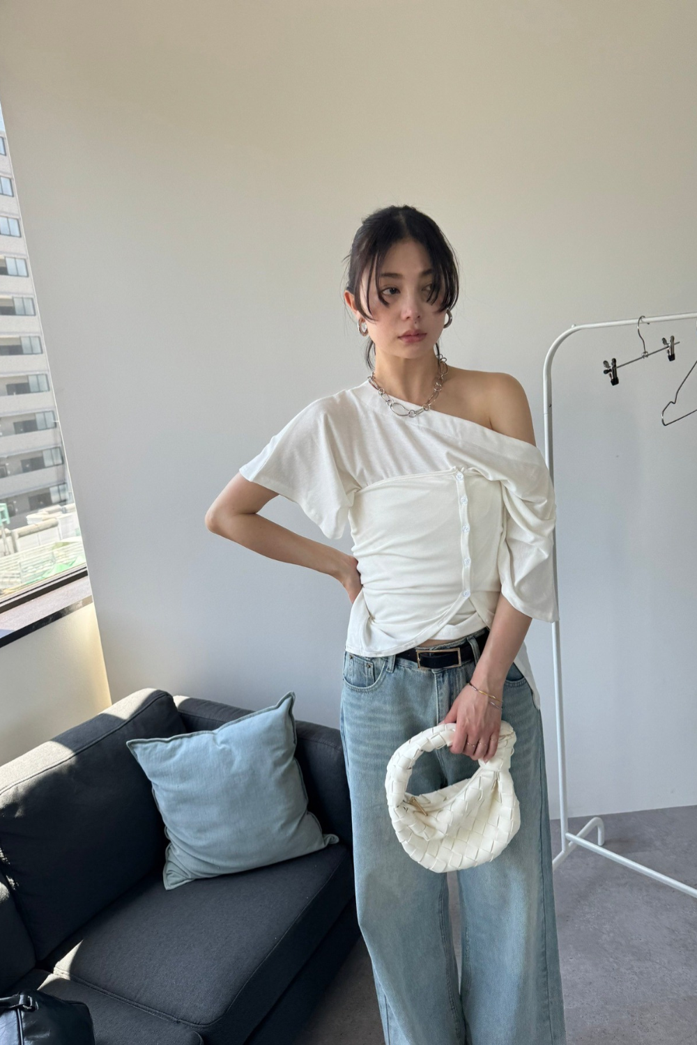 Bustier set one shoulder TEE