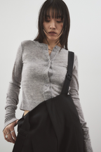 Sheer rib cardigan