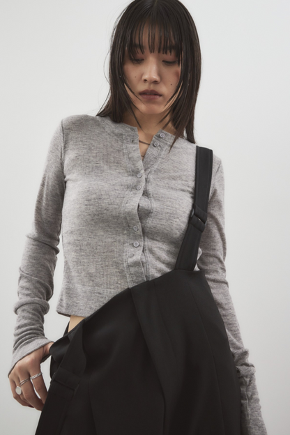 Sheer rib cardigan