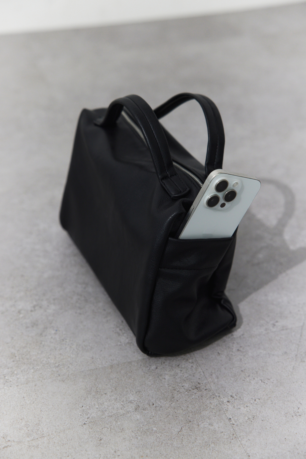 Soft leather square bag