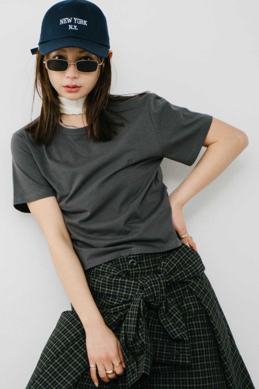 【Collaboration】Mini heart embroidery tee