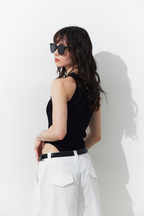 Rib-knit tank bodysuit
