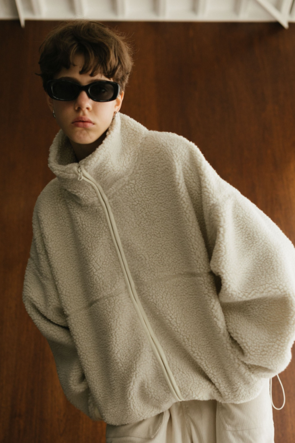 【予約】Stand collar boa blouson