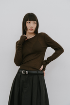 Sheer long sleeve tee