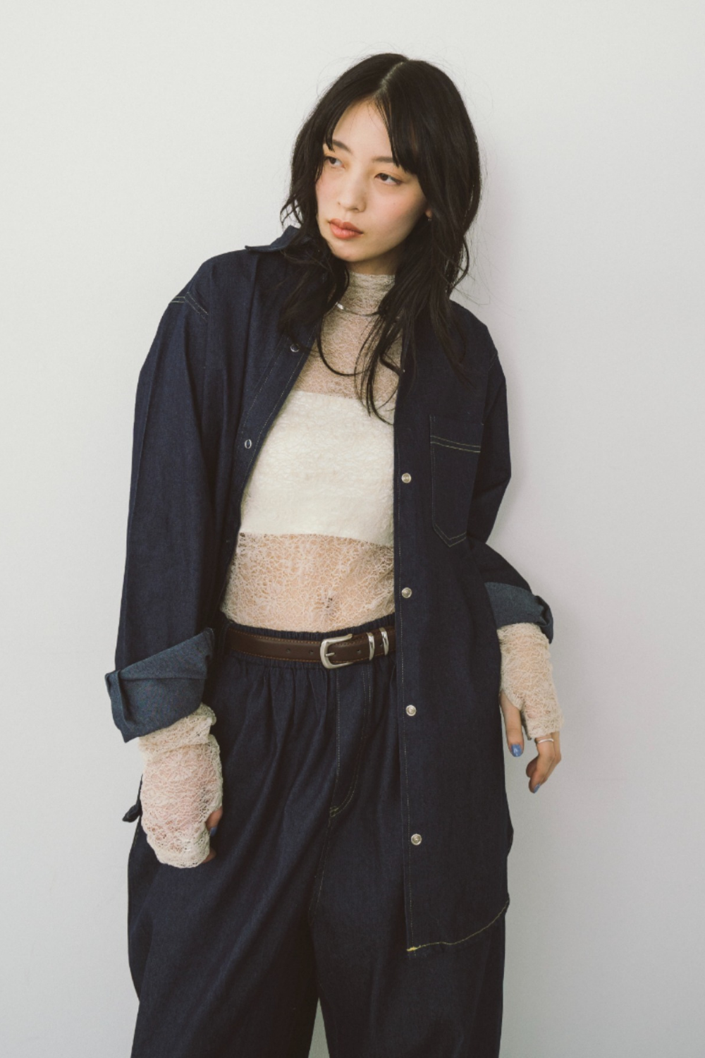 Dungaree oversized shirt