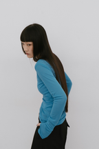 Sheer long sleeve tee